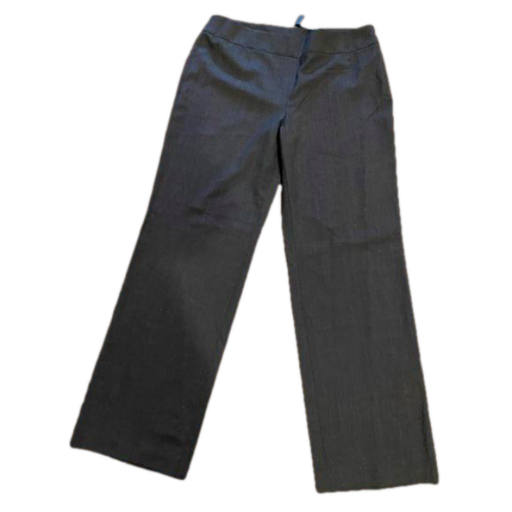 NWT Rena Lange Anthracite Gray Ladies Wide Leg Dress Wool Pants Size 14